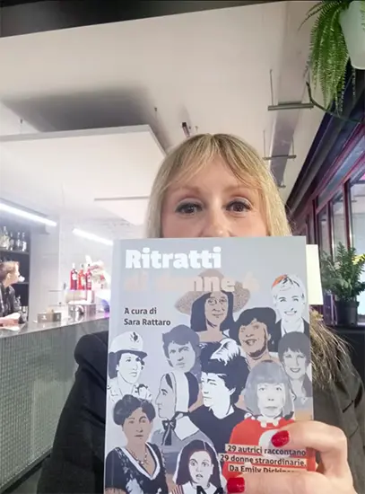 Laura Serena alla presentazione del libro Ritratti di Donne 4